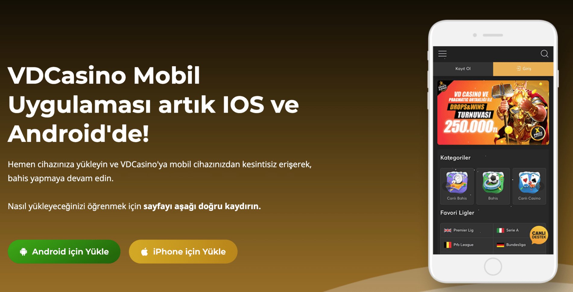 VDCasino mobil uygulama önizlemesi #1